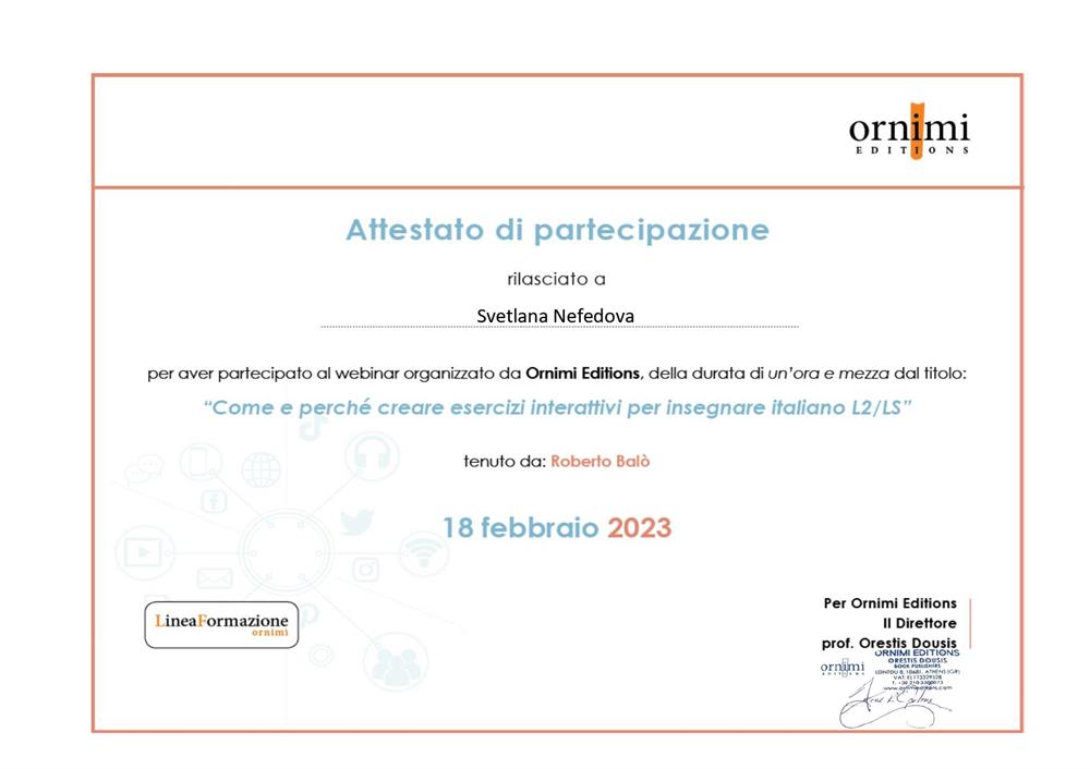 “Come e perche creare esercizi interattivi per insegnare italiano L2/LS”