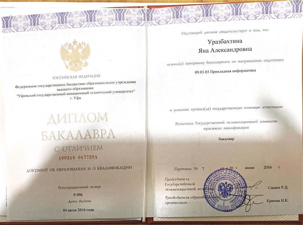 Диплом бакалавра