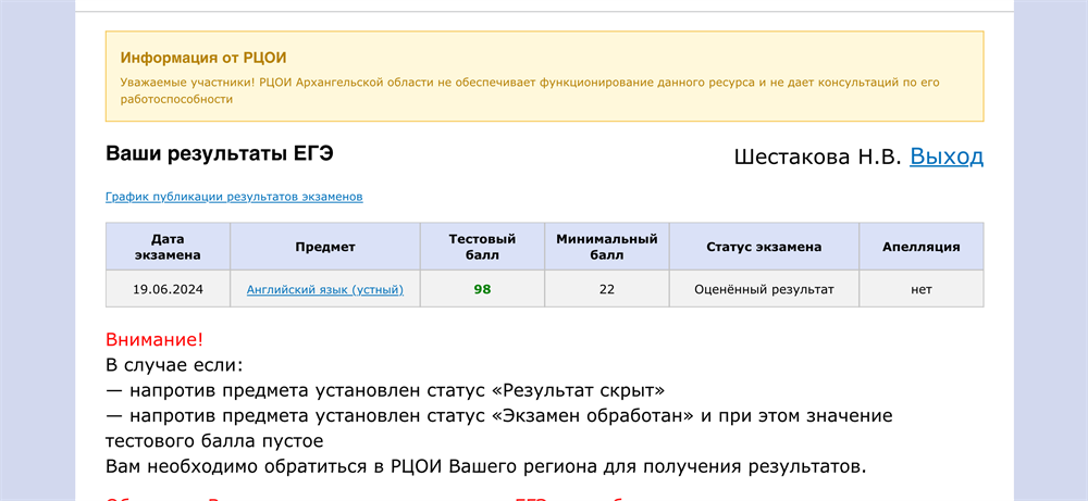 ЕГЭ 2024 (98 баллов)