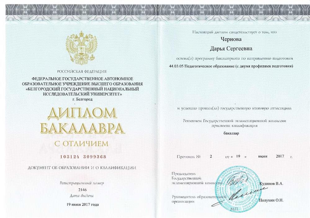 Диплом бакалавра