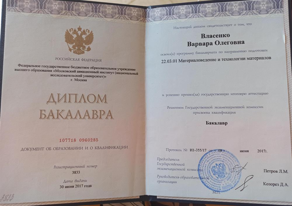 Диплом бакалавра