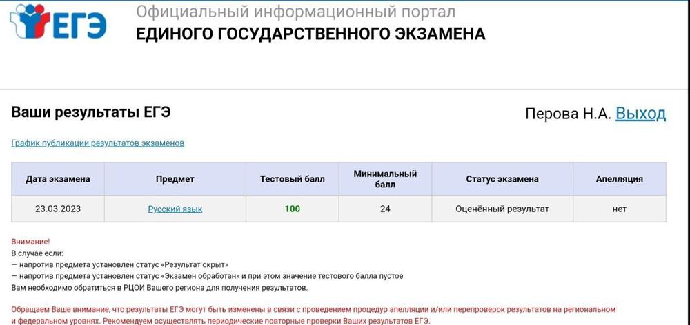 ЕГЭ на 100 баллов