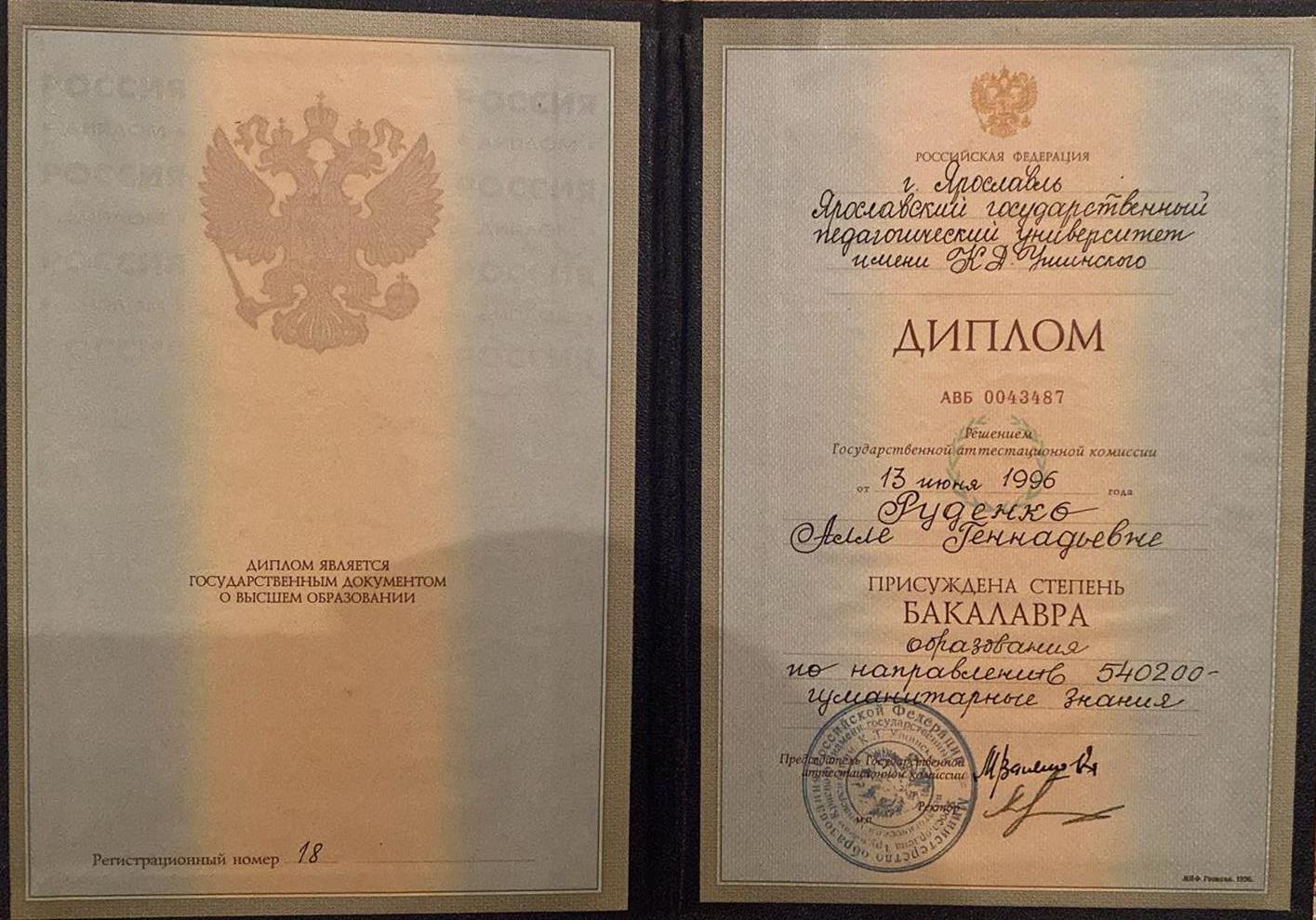 Диплом об образовании 