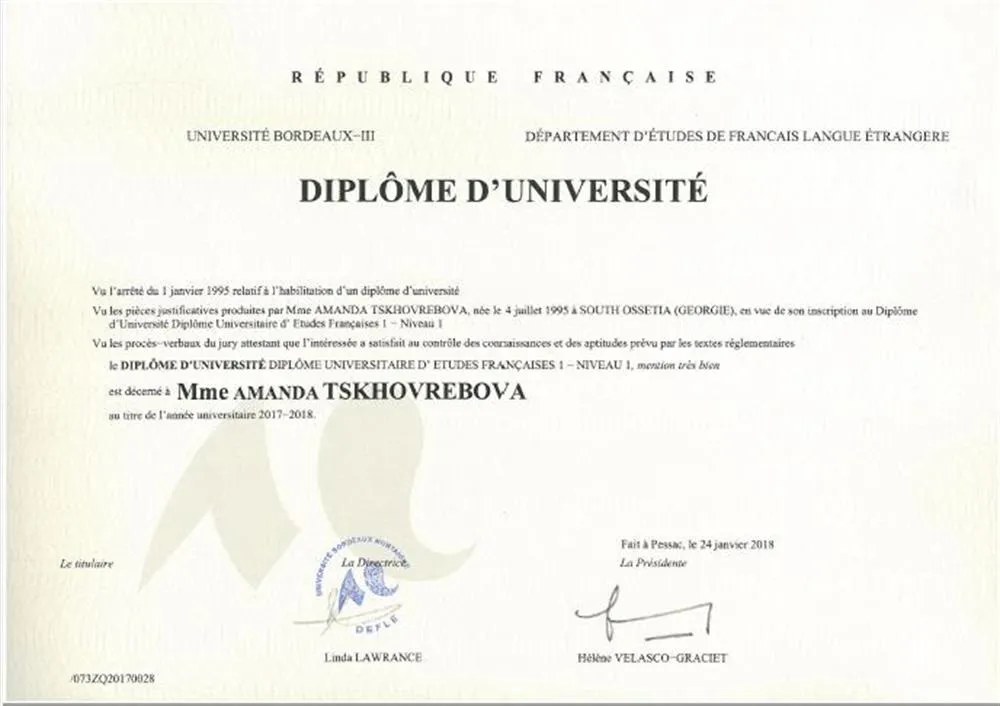 University of Bordeaux - 3 semester 1
