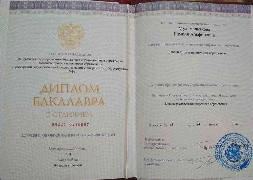 Диплом бакалавра