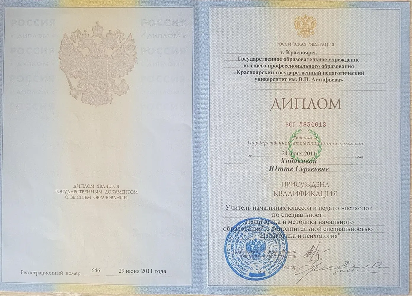 Диплом учителя начальных классов