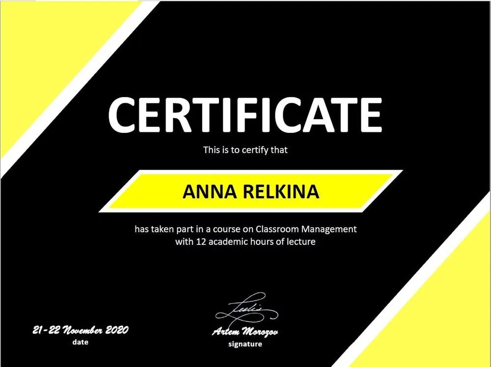 Classroom management - online course