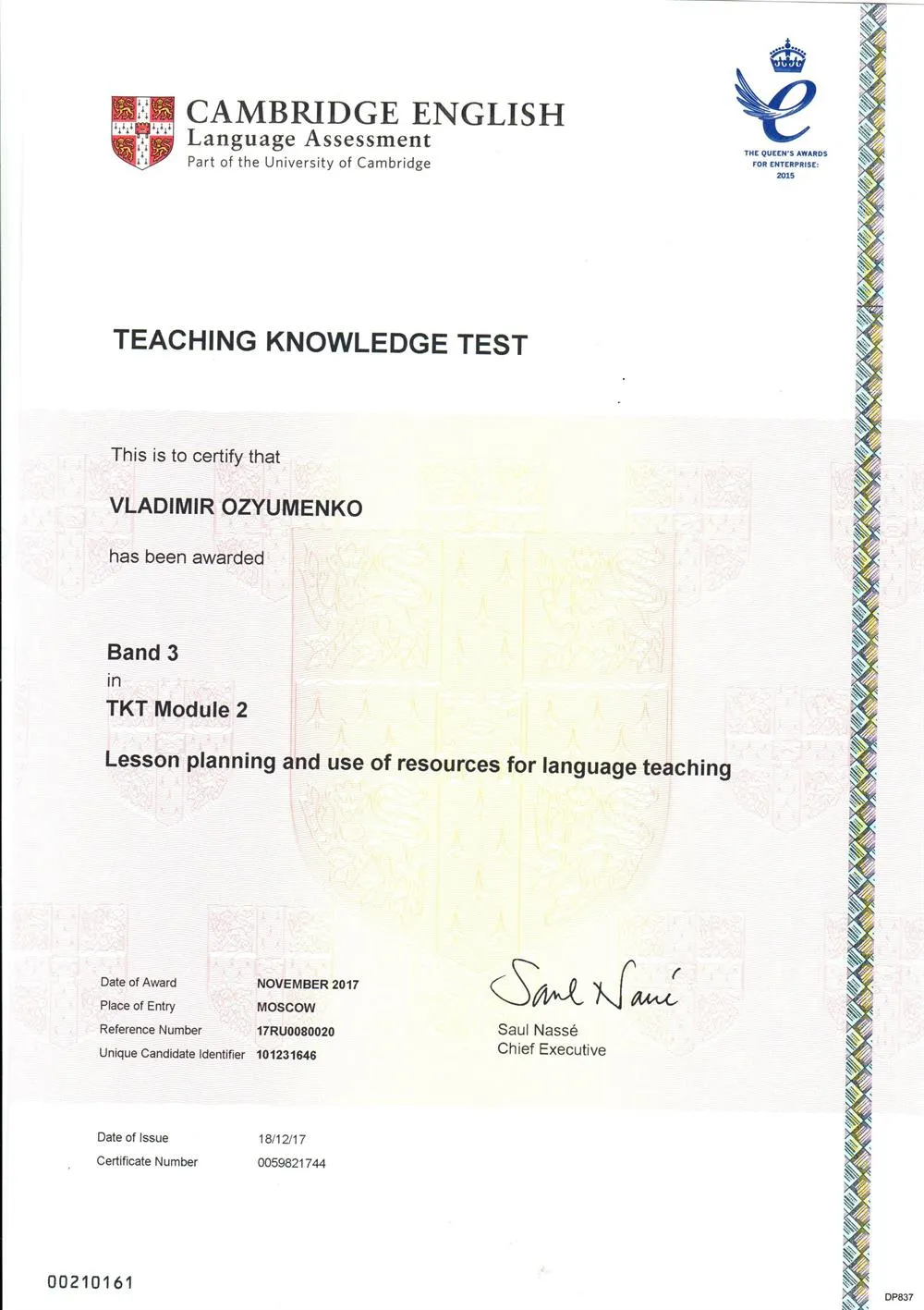 Cambridge Teaching Knowledge Test II