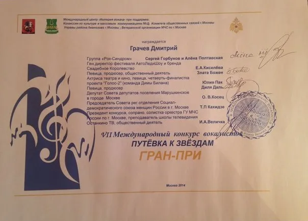 Диплом Гран-при