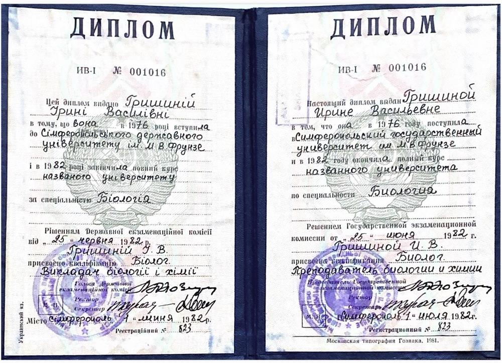 диплом о высшем образовании