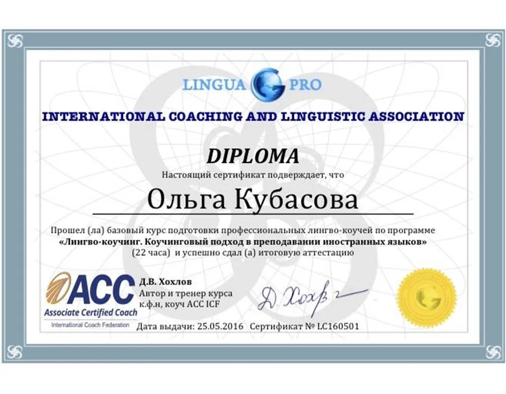 Диплом о дополнительном образовании