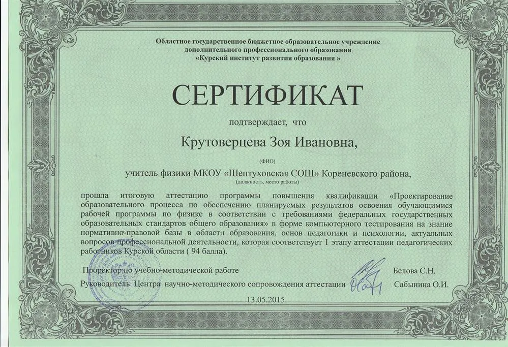 Тестирование на итоговой аттестации на курсах повышения квалификации