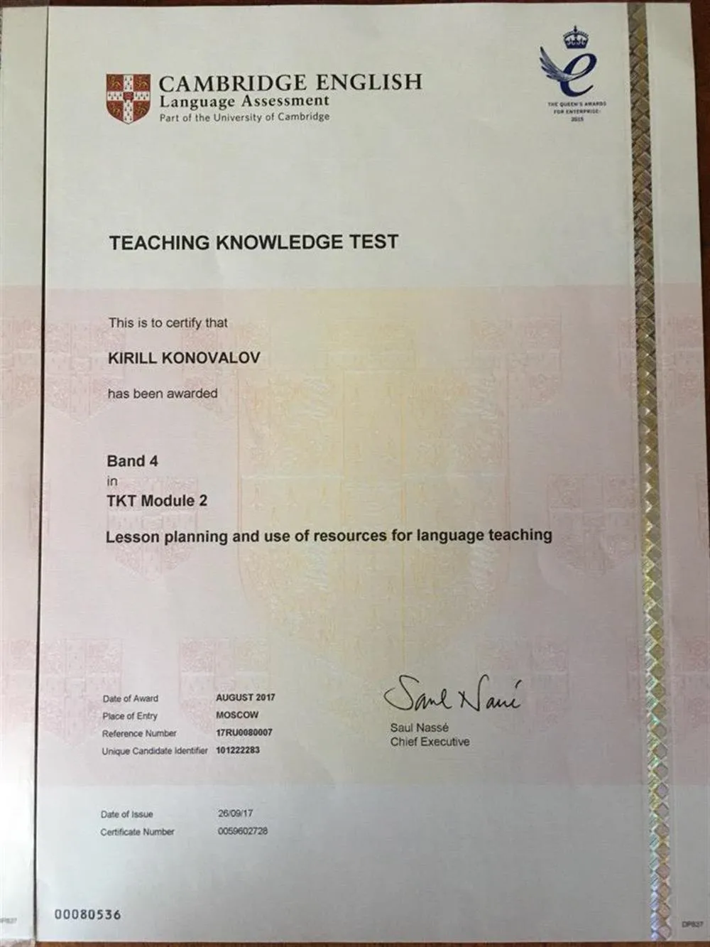 TKT: Module 2 