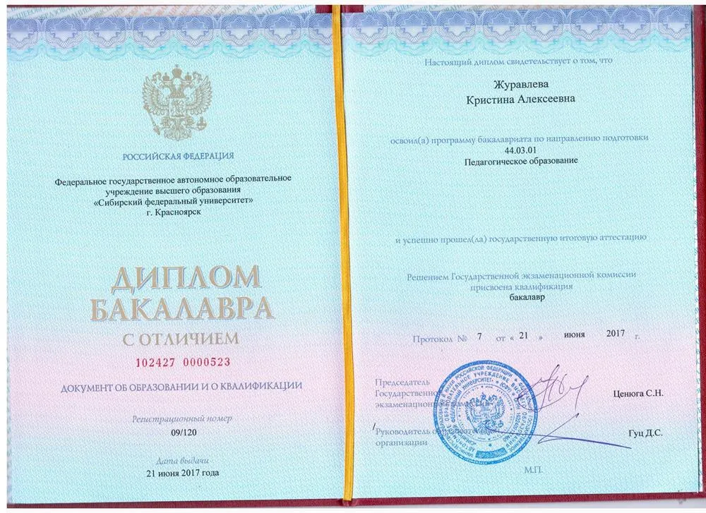 ДИПЛОМ БАКАЛАВРА С ОТЛИЧИЕМ