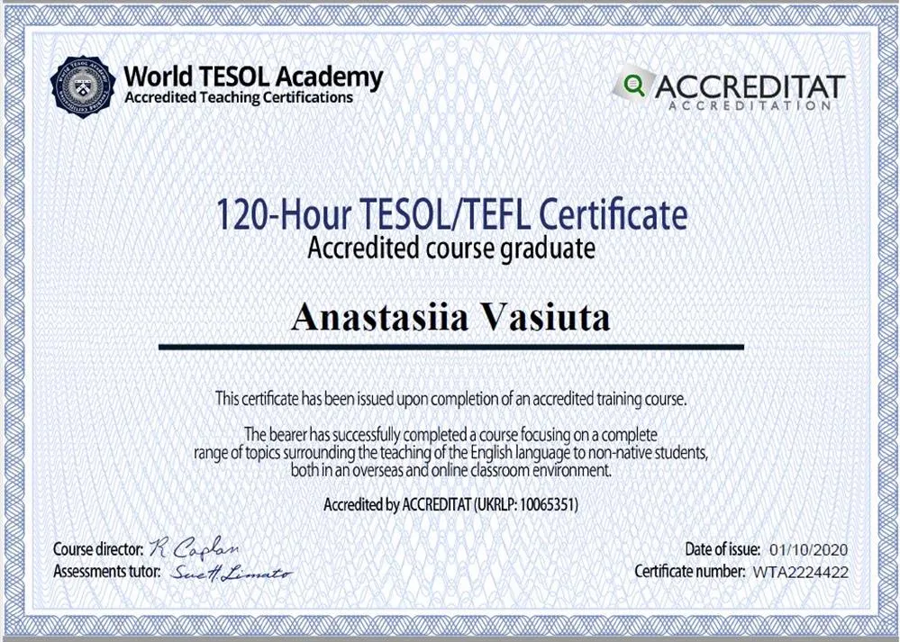TESOL Certificate